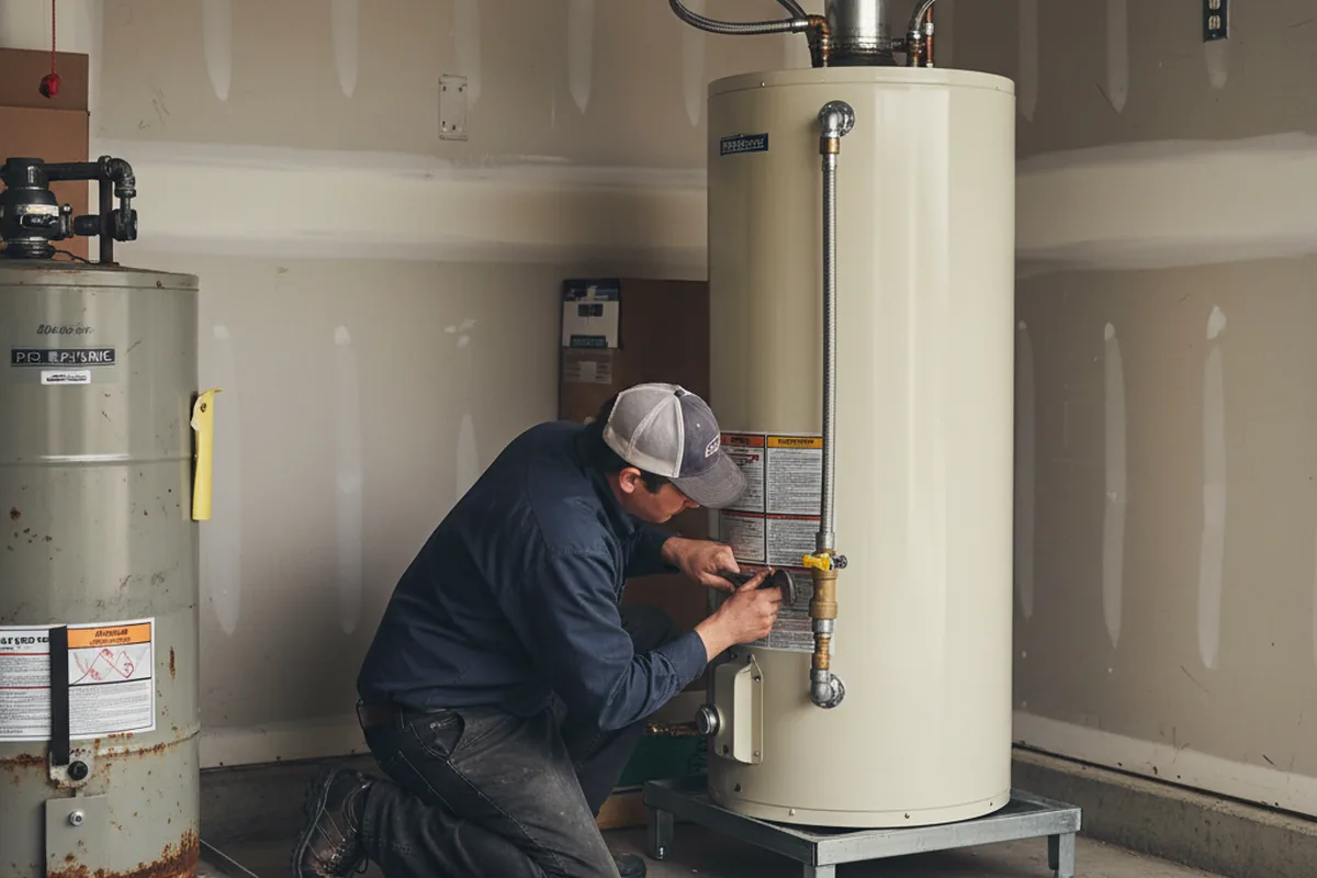 Water heater and shutoff valve replacement in Guthrie Center